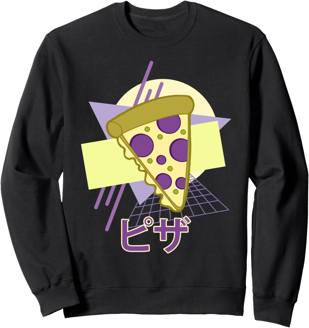 Kawaii Pizza Japanisch 90er Retro Stil Sweatshirt