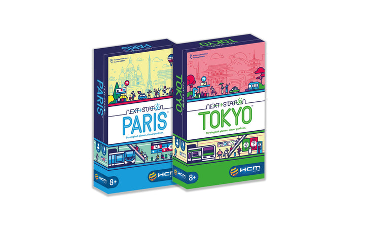 HCM Kinzel Bundle Next Station Tokyo und Paris Brettspiel, 2 Spiele Set, Flip und Write - Plane U-Ba