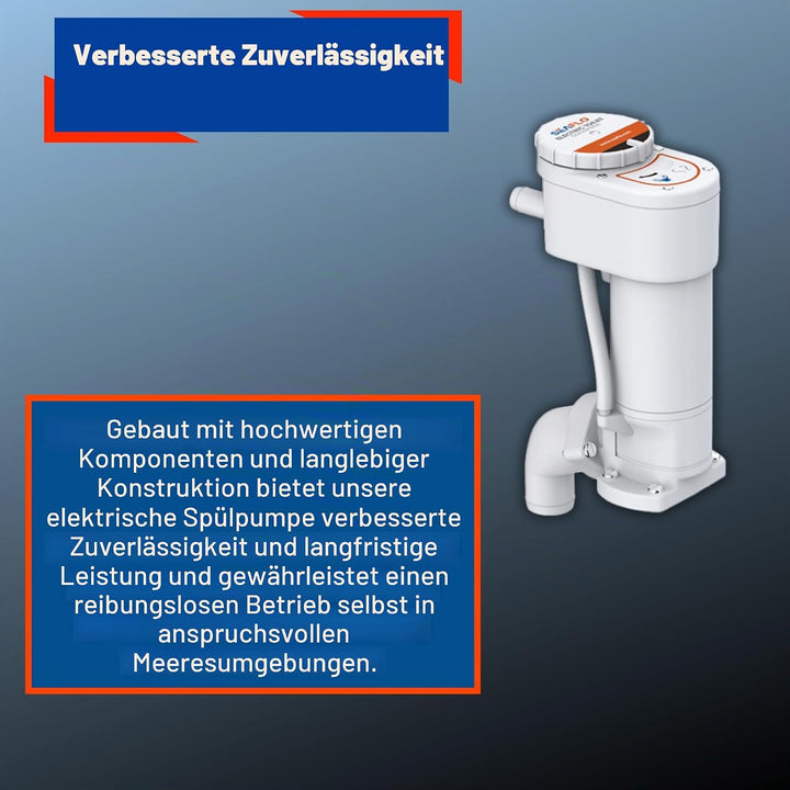 Seaflo Manuell auf elektrische Marine WC-Umrüstsatz, Weiss, SFMTP1-02 12 V, 12 V