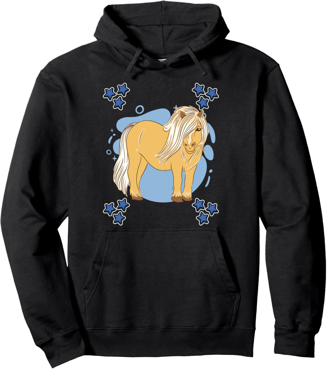 Herren Pony Zeichnung Sterne Jungen Pony Pullover Hoodie