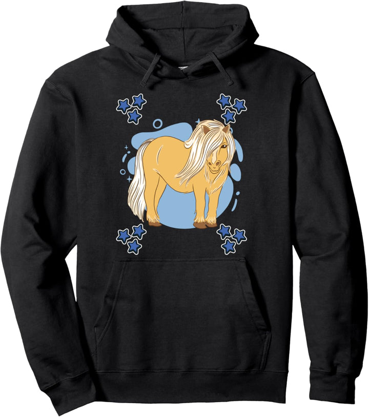 Herren Pony Zeichnung Sterne Jungen Pony Pullover Hoodie