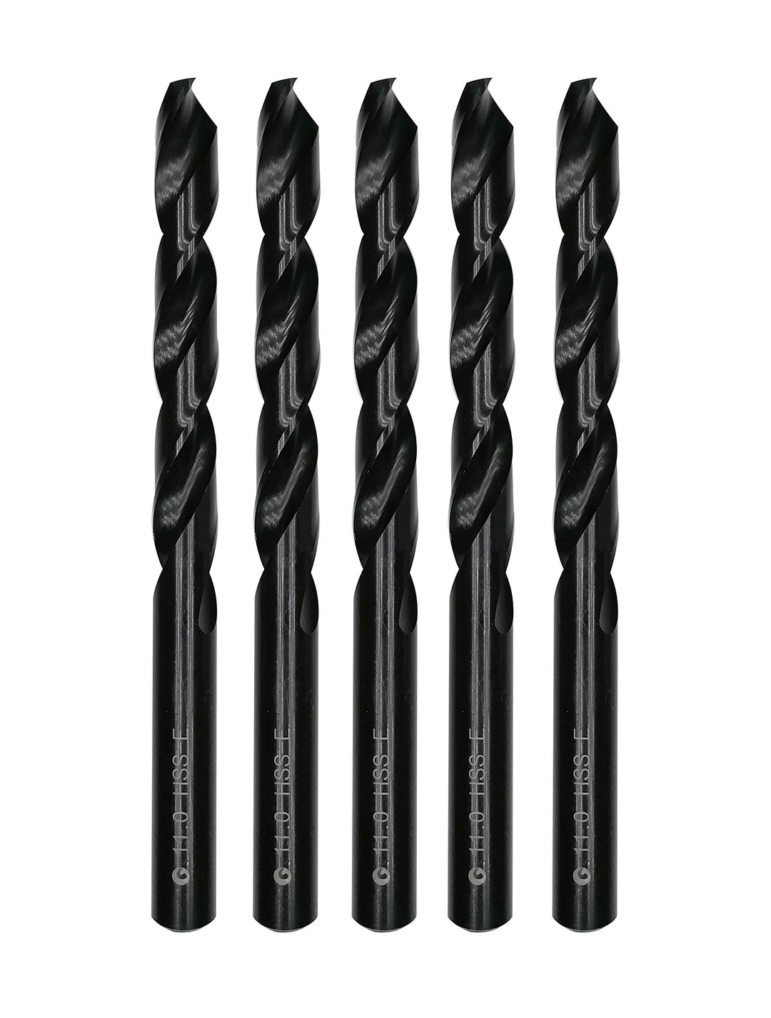 DelitonGude 11,0mm HSS M35 Cobalt Twist Bohrer, Hochgeschwindigkeitsstahl, Satz 5, passend für Stähl