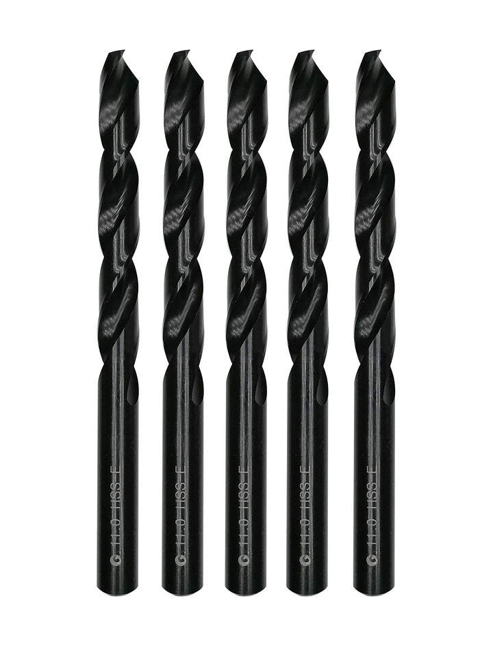 DelitonGude 11,0mm HSS M35 Cobalt Twist Bohrer, Hochgeschwindigkeitsstahl, Satz 5, passend für Stähl