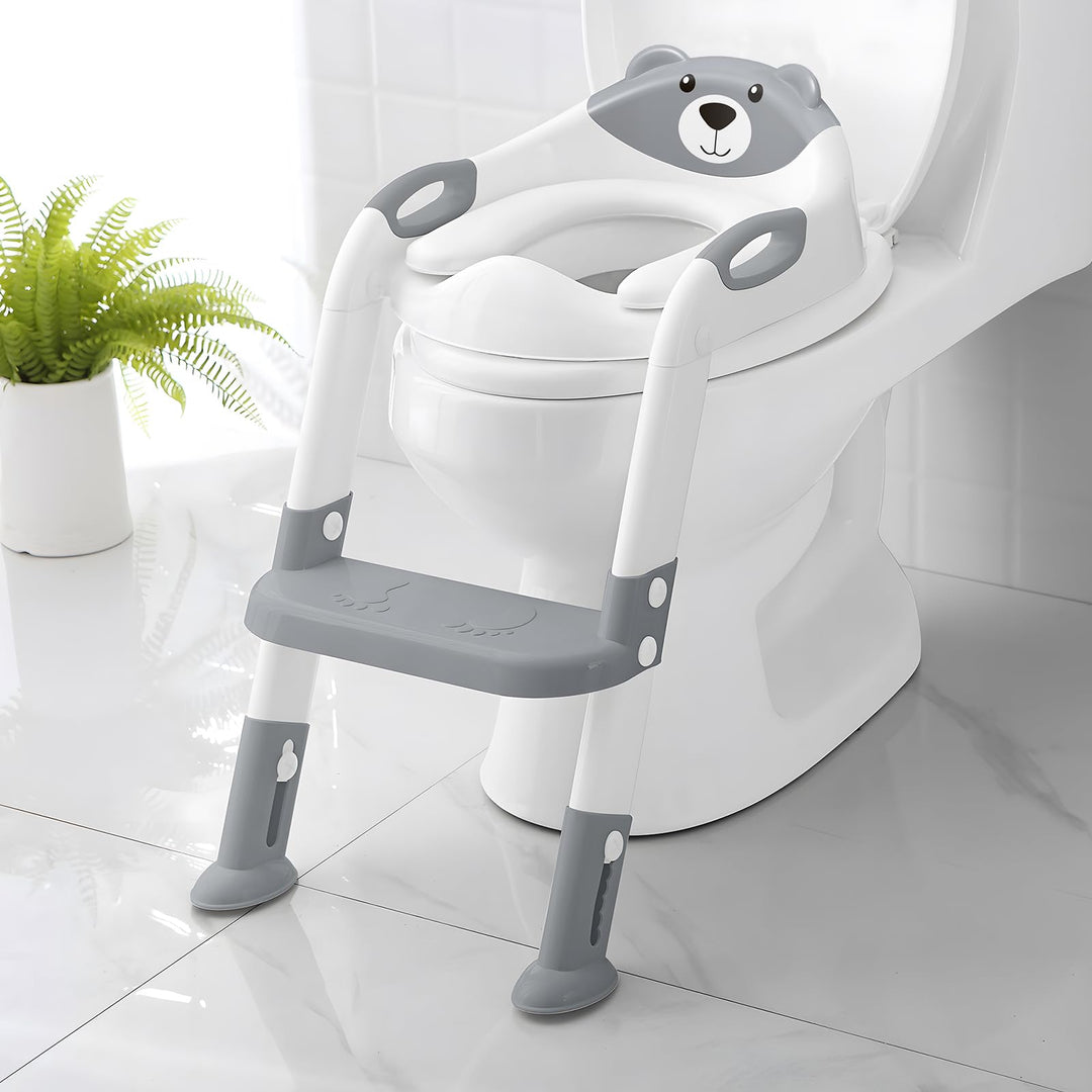 Toilettensitz Kinder mit Treppe, Upgraded WC Aufsatz für Kinder für Jungen und Mädchen, 2-in-1 Toile