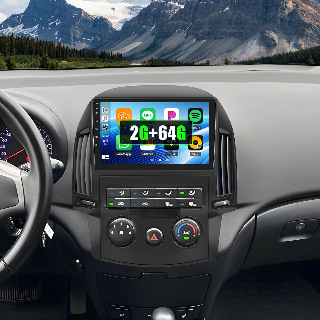2G+64G CAMECHO Android Autoradio für Hyundai I30 2006-2011 mit Wireless Carplay Android Auto, 9 Zoll