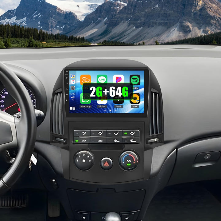 2G+64G CAMECHO Android Autoradio für Hyundai I30 2006-2011 mit Wireless Carplay Android Auto, 9 Zoll
