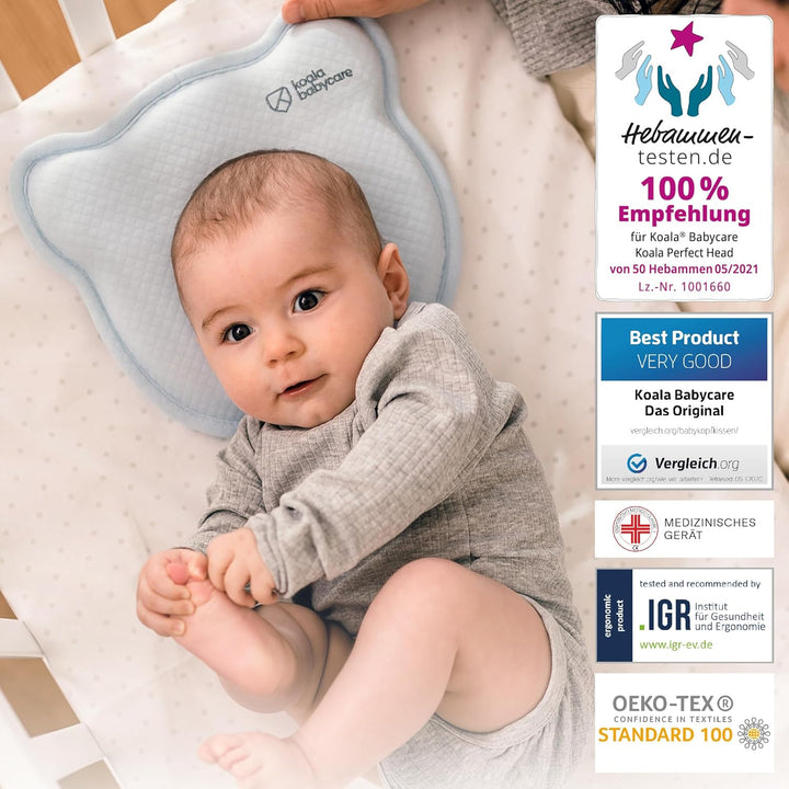 Babykissen Plagiozephalie, abnehmbar (mit Zwei Kissenbezügen), hilft EIN Plattkopfsyndrom vorzubeuge