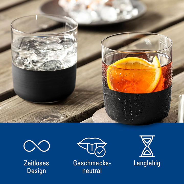 Villeroy & Boch – Manufacture Rock Shot Glas Set/ Schnapsglas, Set 4 teilig, Kristallglas mit mattsc