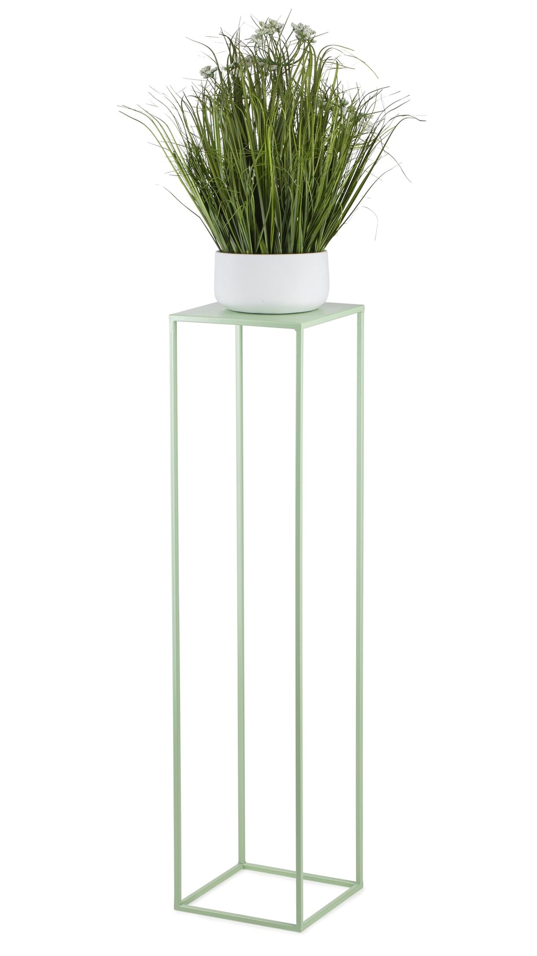 HowHomely Blumenständer Metall Grünblau 100 cm Hoch - Solider und Robuster Blumenhocker Metall - Pfl