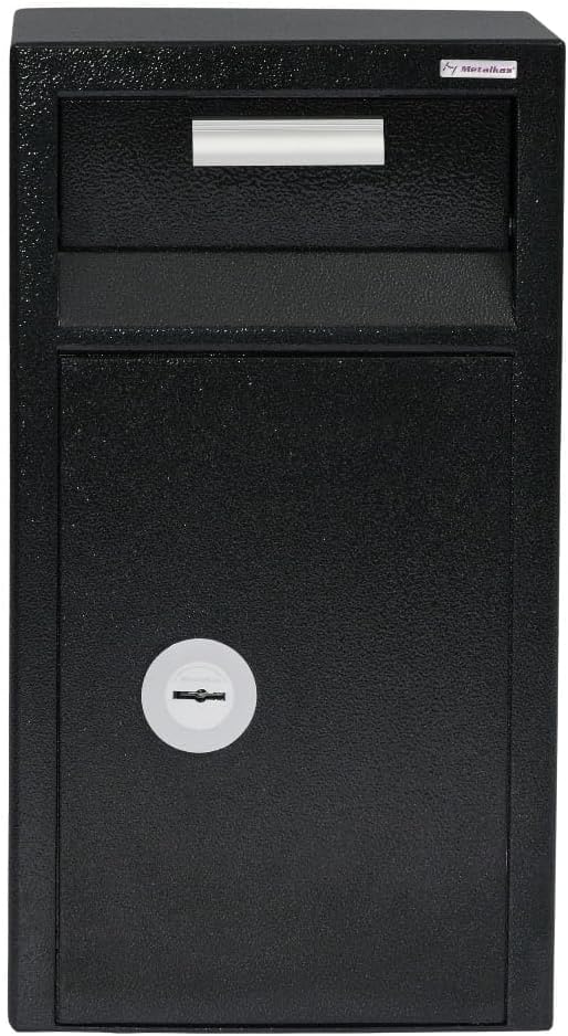 Metalkas TG-3DEPE Möbeltresor mit Einwurfschlitz, Safe Tresor für Zuhause, Büro, mit Schlüssel, aus