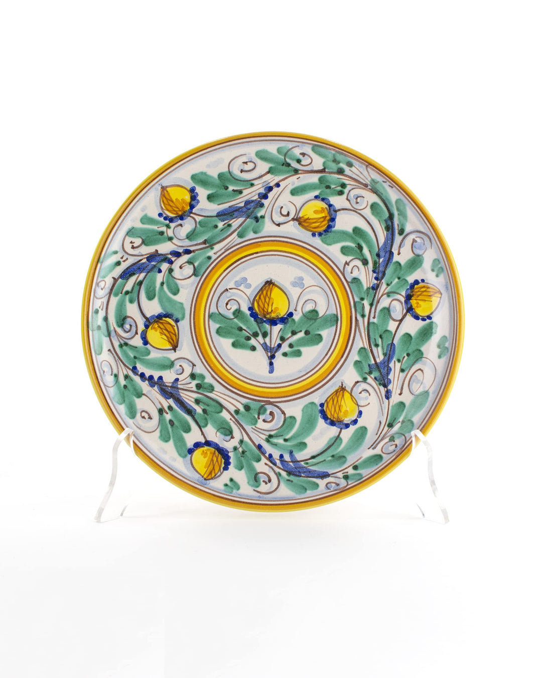 Ceramiche Azzaro & Romano Caltagirone Dekorativer Teller für Wanddekoration, Durchmesser 20 cm, aus