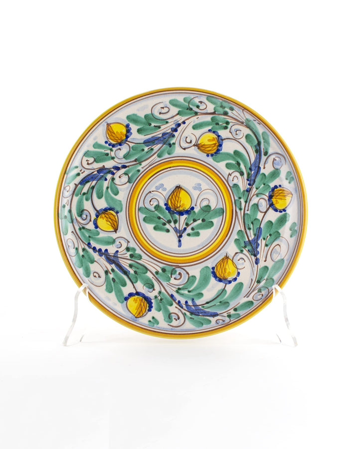 Ceramiche Azzaro & Romano Caltagirone Dekorativer Teller für Wanddekoration, Durchmesser 20 cm, aus