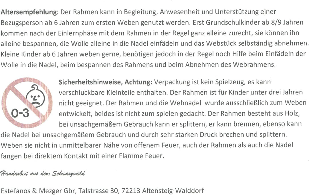 Webrahmen rund – 4 im Set - 1x bespannt - für Kinder und Erwachsene – Webstuhl für Kinder– 4x Webnad