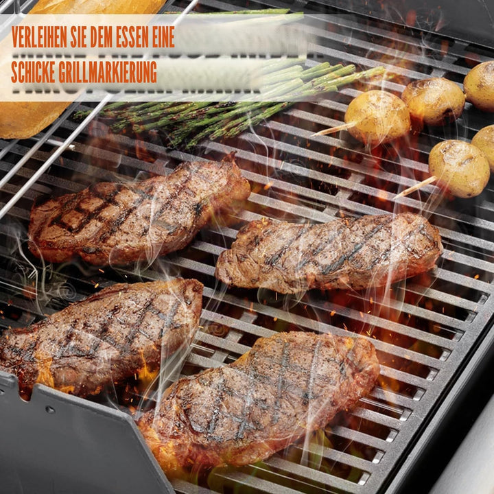 QuliMetal Grillroste für Weber Spirit 200 und Spirit II 200 Serie, 44,5 x 25,9 cm, 2er Set, passend