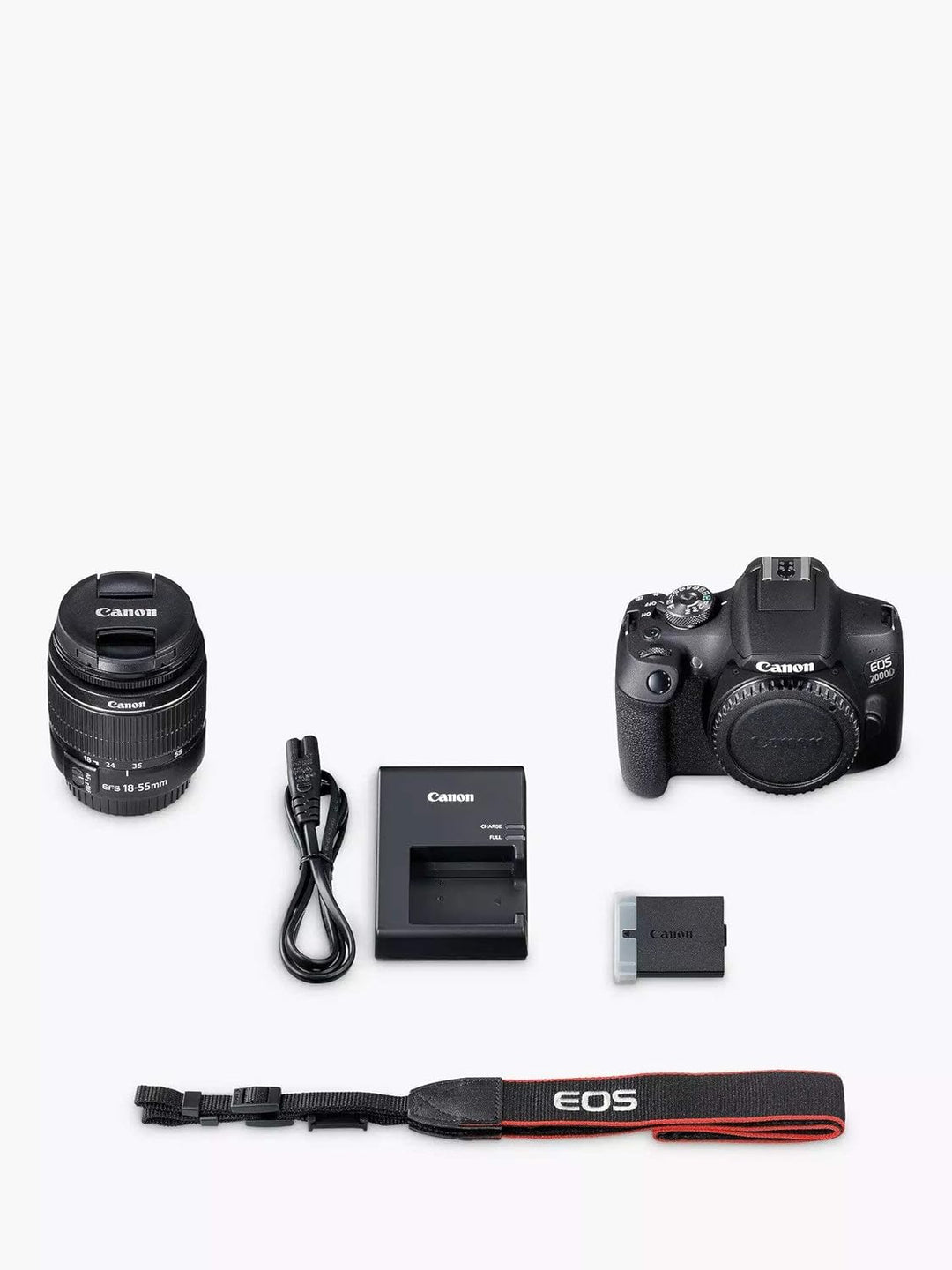 Canon EOS 2000d Kit Cámara Réflex 24,1mp WiFi NFC + Objetivo Ef-s18-55mm + Bolsa + Sd 16gb