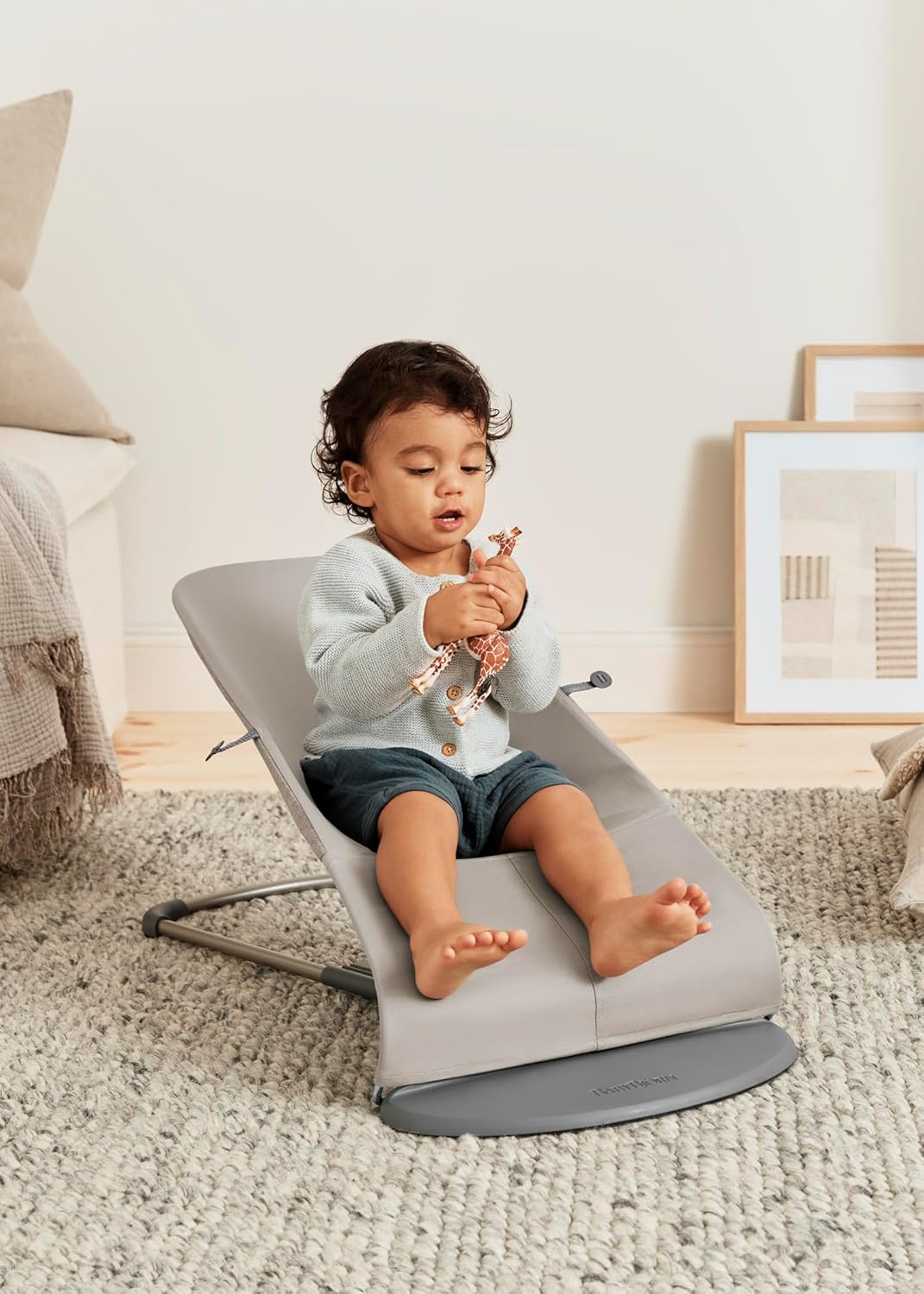 BabyBjörn Bouncer Bliss 3D Jersey Sandgrau 3D Trikot Sand Grey, 3D Trikot Sand Grey