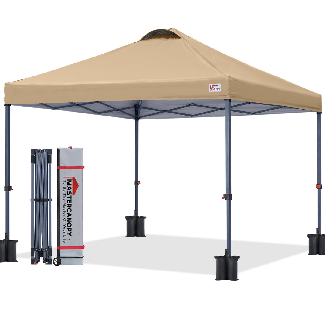 MasterCanopy 2,5 x 2,5 m Pop-up-Pavillon Faltpavillon Festzelt mit Entlüftung für Markt, Garten, Eve