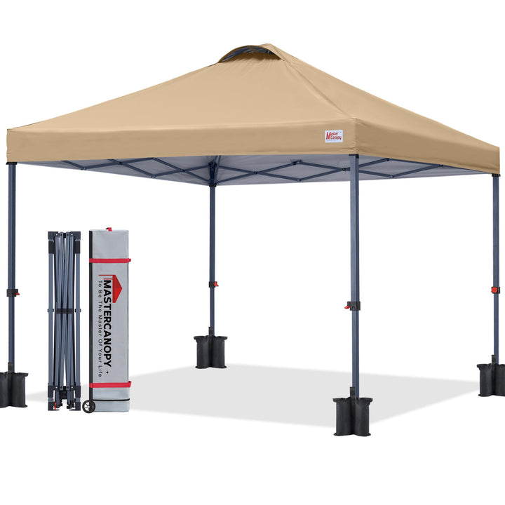 MasterCanopy 2,5 x 2,5 m Pop-up-Pavillon Faltpavillon Festzelt mit Entlüftung für Markt, Garten, Eve