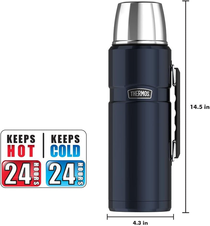 Thermos Stainless King Vakuumisolierte Getränkeflasche, 1,9 l, Mitternachtsblau Midnight Blue, Midni