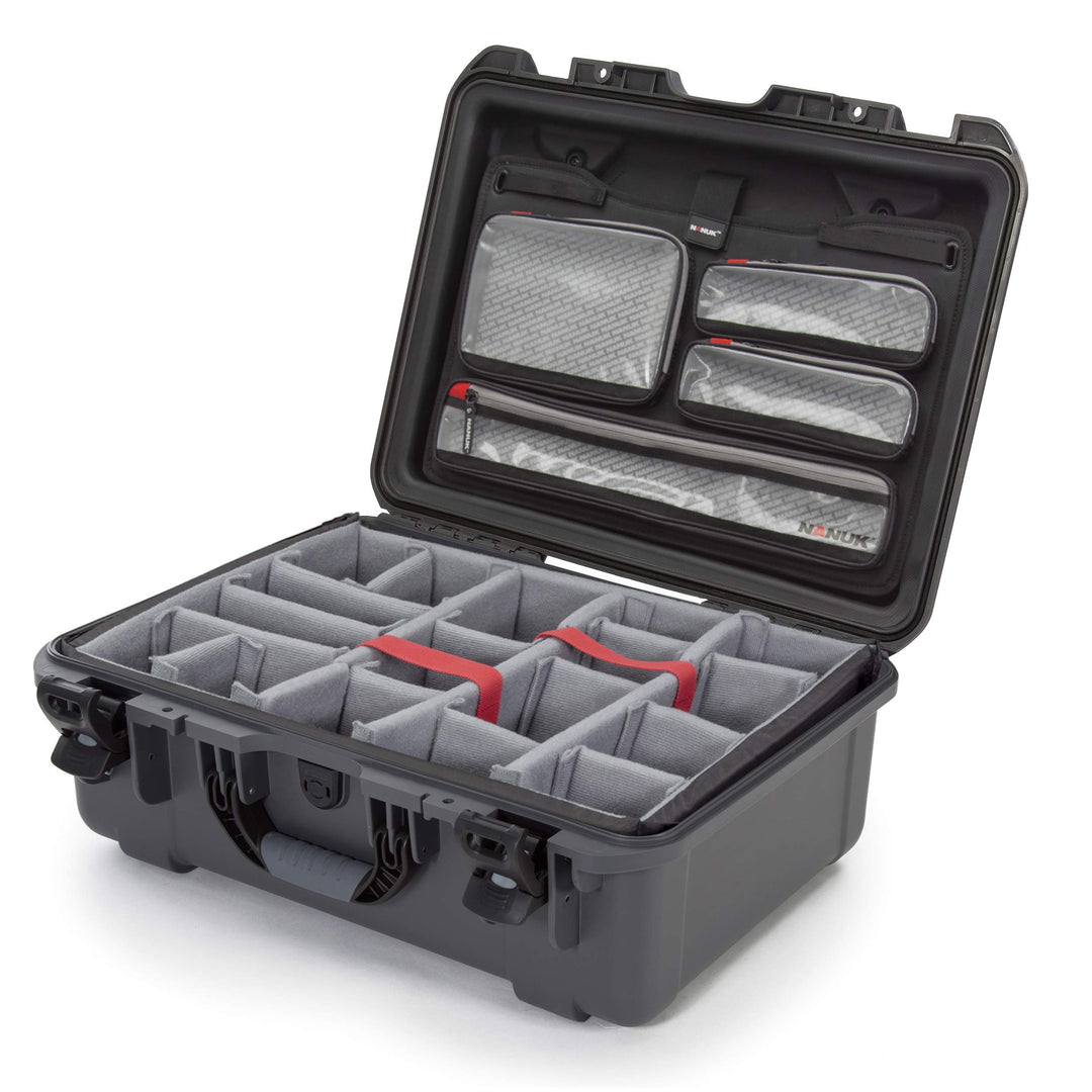 Nanuk 940 Wasserdichter Hartschalenkoffer Mit Gepolsterten Trennwänden und Organizer für Deckel - Gr