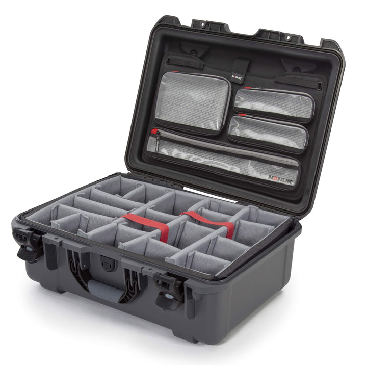 Nanuk 940 Wasserdichter Hartschalenkoffer Mit Gepolsterten Trennwänden und Organizer für Deckel - Gr