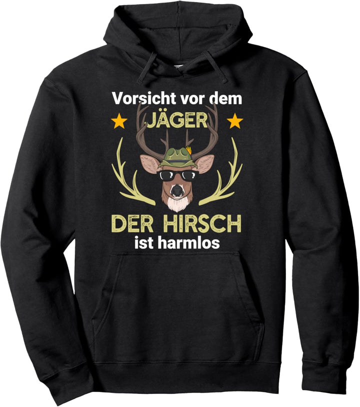 Hirsch Jäger Jagd Wald Pullover Hoodie