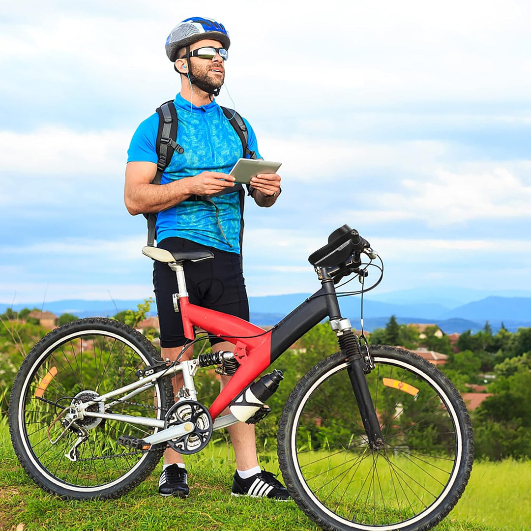 Fahrrad Rahmentasche Handytasche mit 3D-Sonnenblende/TPU Touchscreen