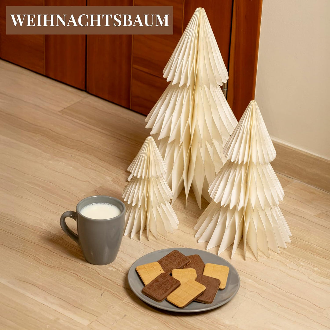 HAPPY DAYS Weihnachtsbaum & Weihnachtsdeko Weiss - Deko für Zuhause, oder Büro - tischdeko Weihnacht