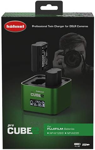 Hähnel Pro Cube 2 Doppelladegerät für DSLR-Kamera Akkus, mit Mingon-Einsatz, Display und Autoladeger