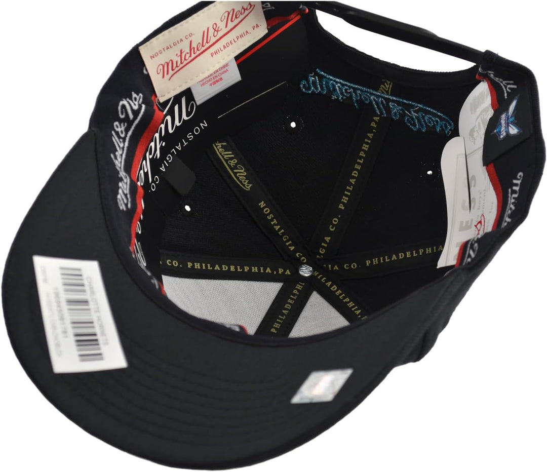 Mitchell & Ness NBA Team Logo Snapback Cap Charlotte Hornets Black