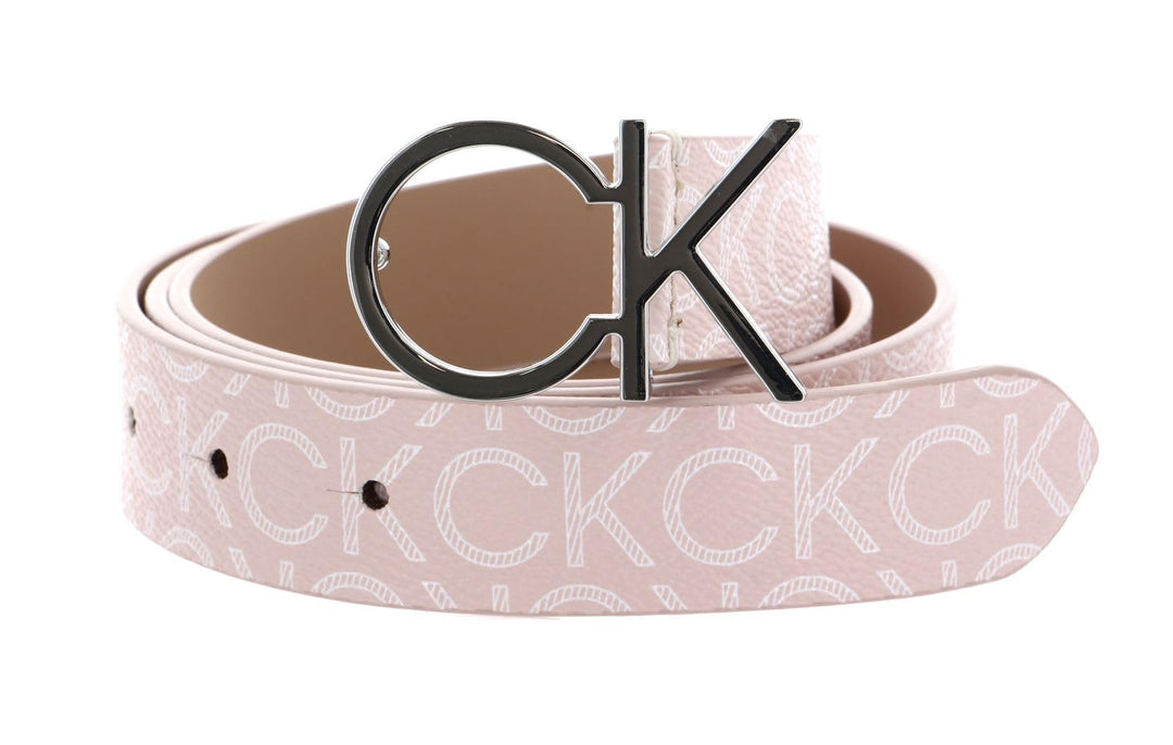 Calvin Klein Re-Lock Logo Belt 30MM Mono W85 Spring Rose Mono