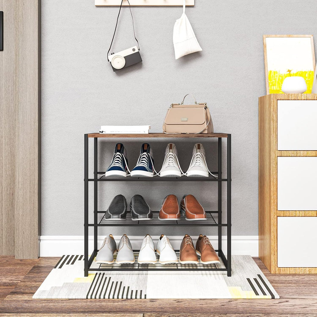 WOLTU Schuhbank Schuhregal mit Sitzfläche Badregal Schuhablage Schuhkommode Schuhständer Organizier