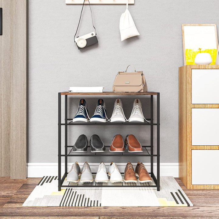 WOLTU Schuhbank Schuhregal mit Sitzfläche Badregal Schuhablage Schuhkommode Schuhständer Organizier