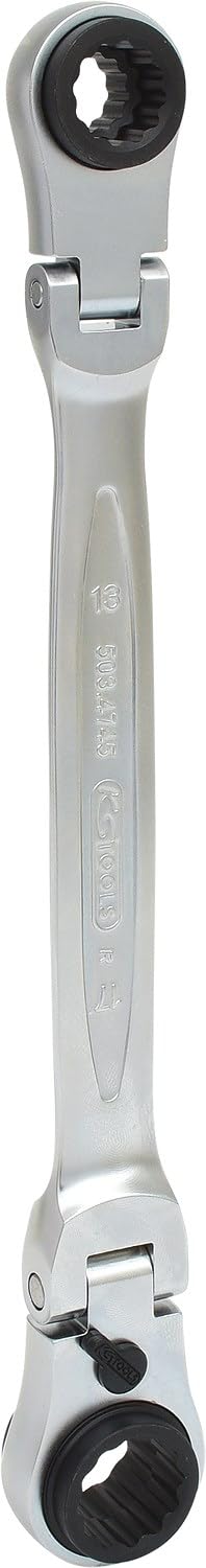 KS Tools 503.4745 4 in 1 GEARplus umschaltbar Gelenk-Doppel-Ringschlüssel, 10x13-17x19mm