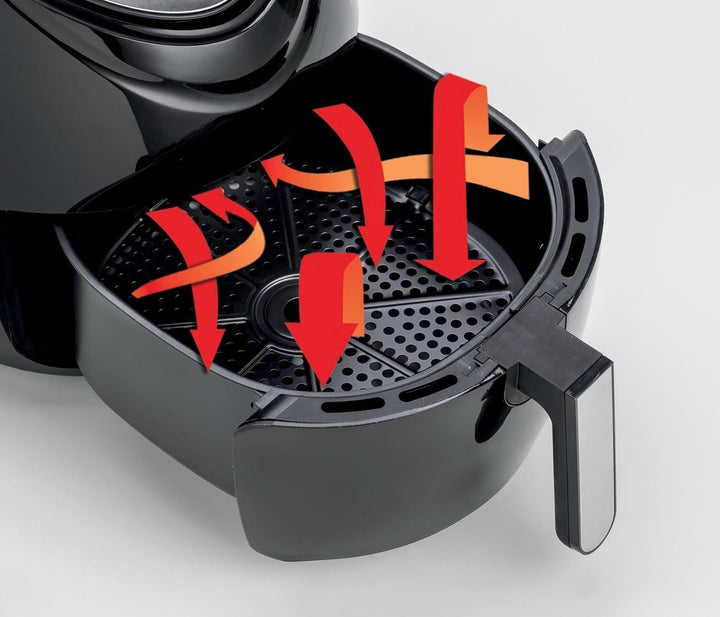 Ariete Airy Fryer XXL 4618, Heissluftfritteuse 5,5 Liter, 60-Minuten-Timer, LCD- und Touchscreen mit