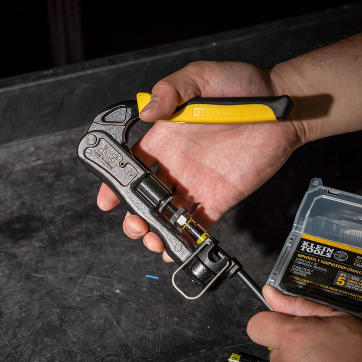 Klein Tools VDV211-063, einheitsgrösse, Multi Premium Verstellbare Kompressions-Crimpzange - BNC, F,