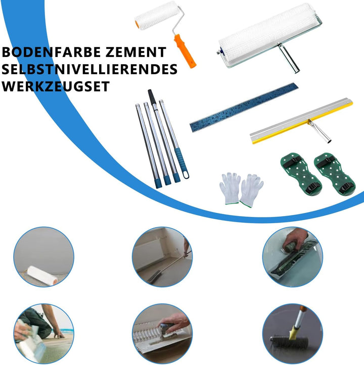 Bodenbeschichtung Entlüftungsroller Set, Entlüftungswalze Ausgleichsmasse für Boden, Profi Entlüftun