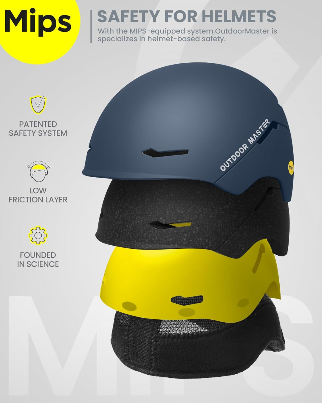 OutdoorMaster ELK MIPS Skihelm - Schneesporthelm Snowboardhelm für Männer Frauen & Jugend Dunkelblau