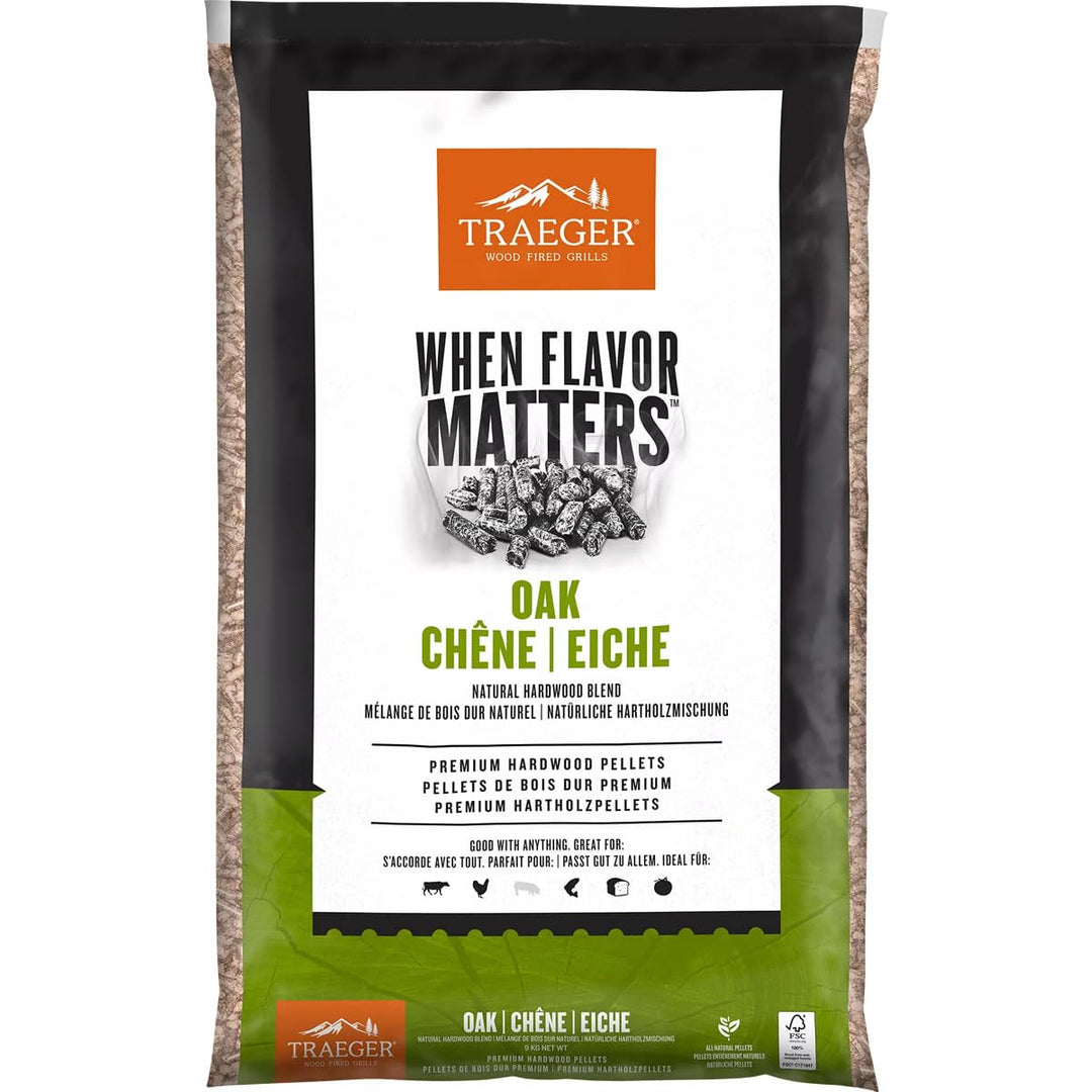 Oak wood pellets for barbecue pellets - 9 kg
