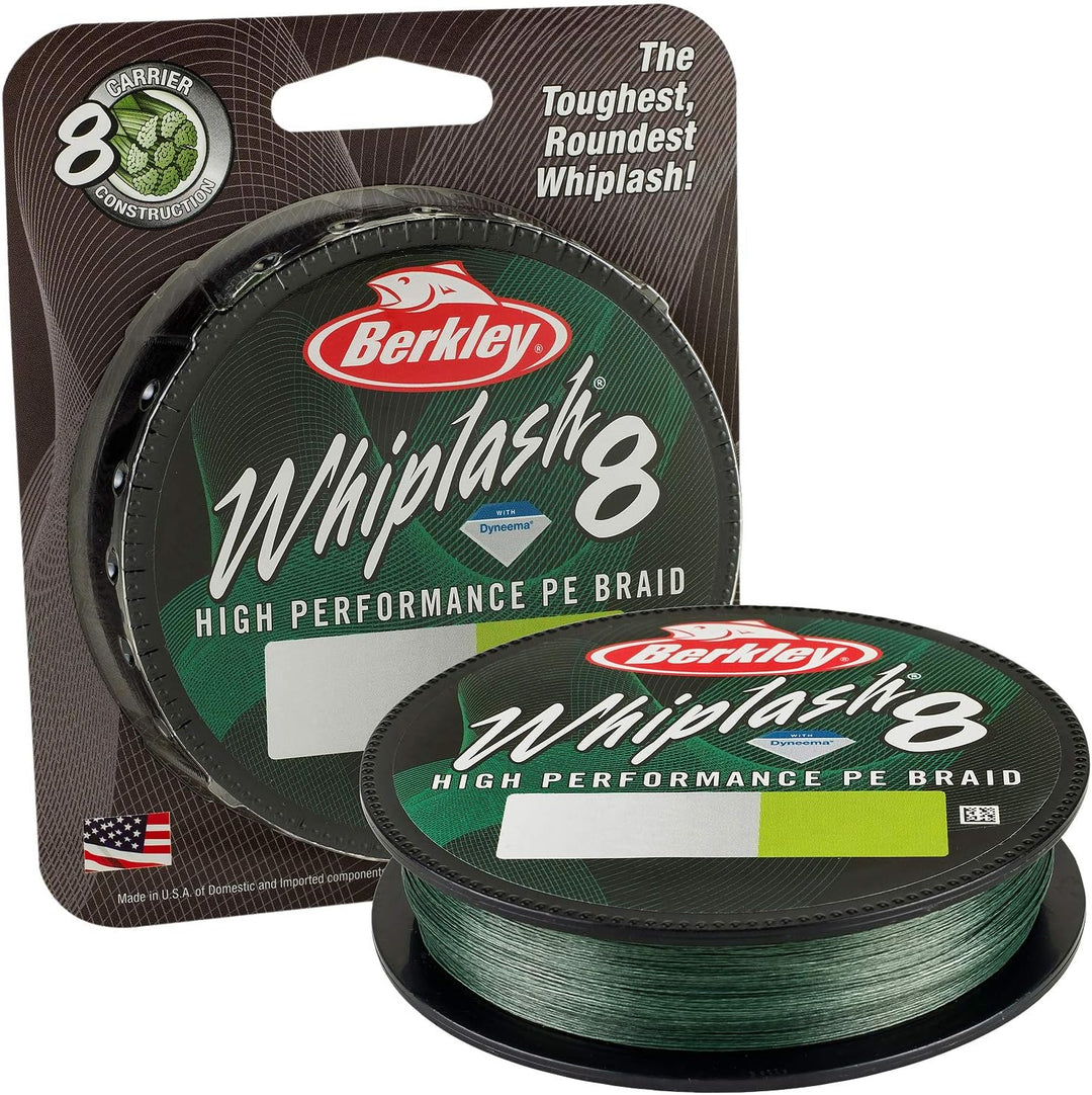 Berkley Whiplash 8 geflochtene Angelschnur – 100 % Dyneema 8-faches Geflecht für Salzwasser- und Süs