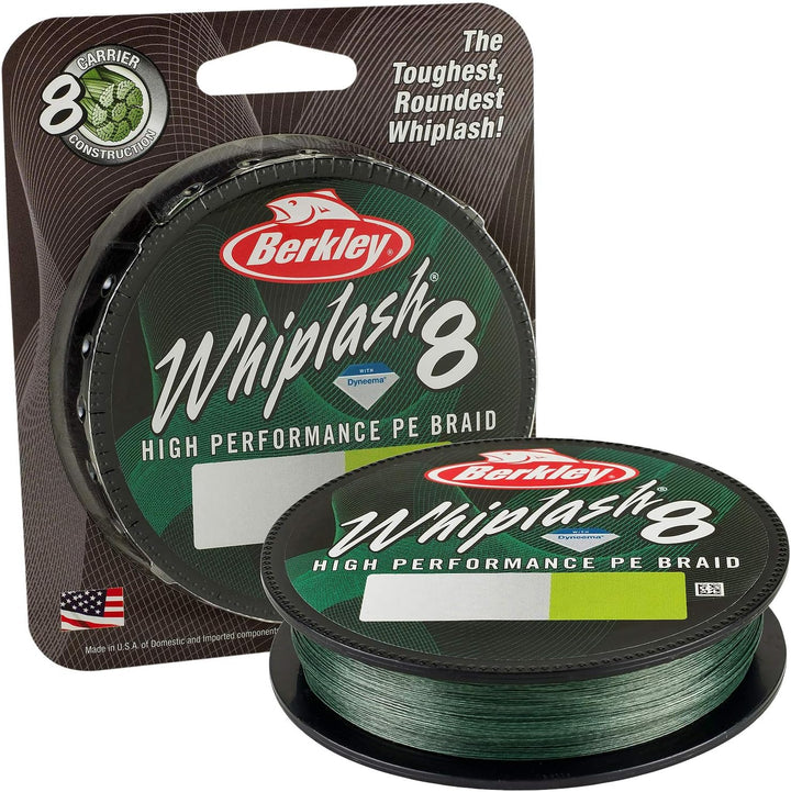 Berkley Whiplash 8 geflochtene Angelschnur – 100 % Dyneema 8-faches Geflecht für Salzwasser- und Süs