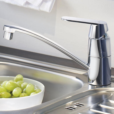 GROHE Eurosmart Cosmopolitan Küchenarmatur, niedriger Auslauf, Niederdruck 31179000 flacher Auslauf