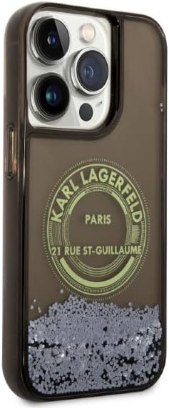 KARL LAGERFELD KLHCP14LLCRSGRK Hülle für iPhone 14 Pro 6,1" Schwarz hardcase Liq