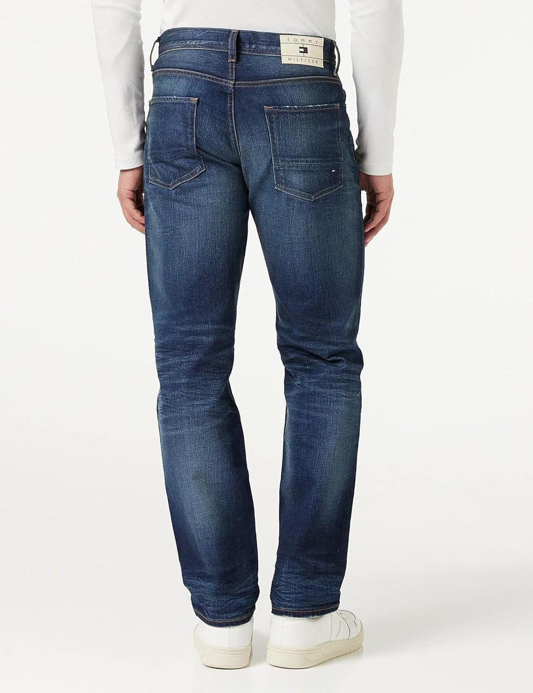 Tommy Hilfiger Herren Tapered Moore STR Benny Indigo Jeans 31W / 34L Denim (Benny Indigo), 31W / 34L