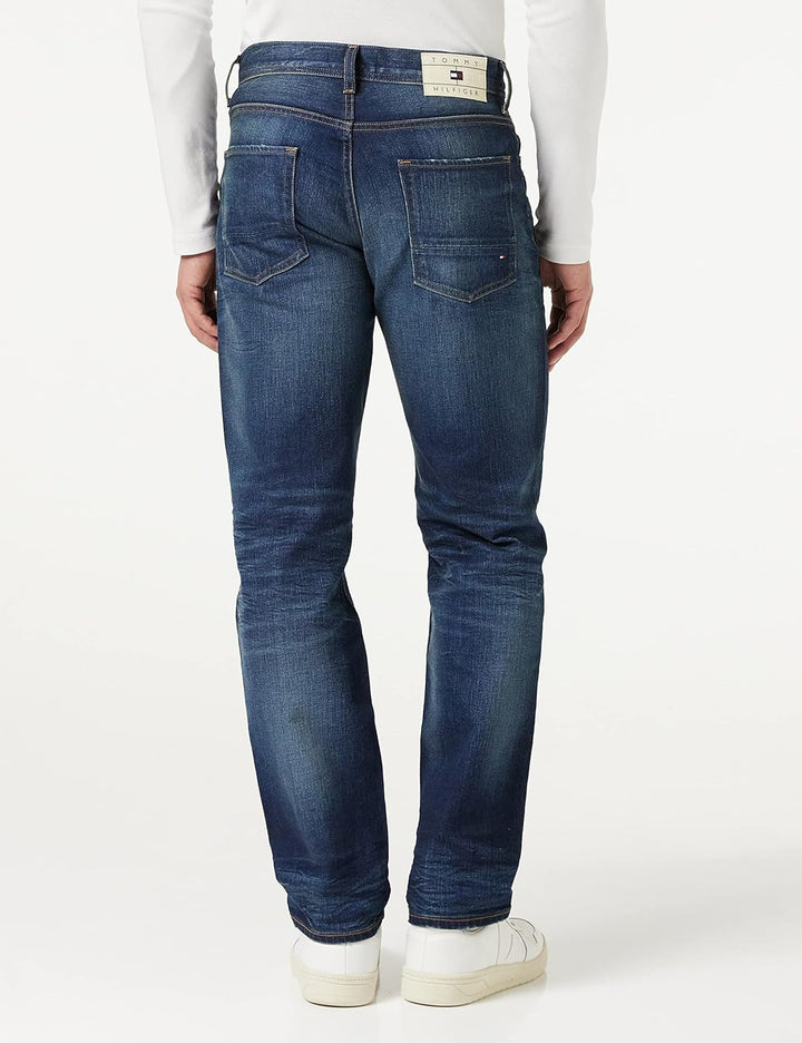 Tommy Hilfiger Herren Tapered Moore STR Benny Indigo Jeans 31W / 34L Denim (Benny Indigo), 31W / 34L