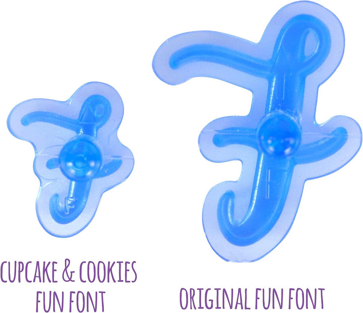 PME Fun Fonts - Cupcake- und Keks-Stempel-Set für Tortengestaltung, 66 Teile, Kollektion 1 Kollektio