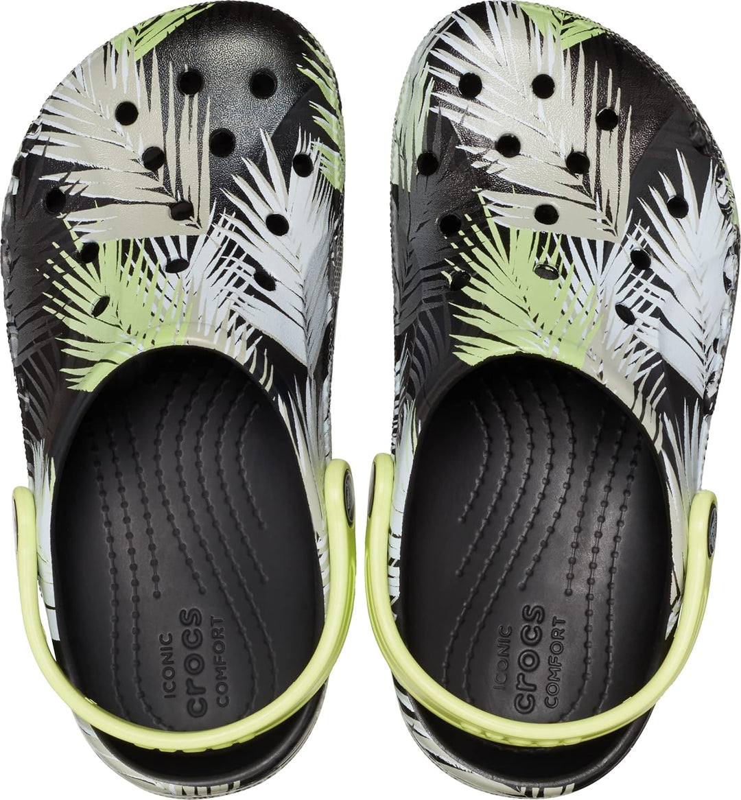 Crocs Baya Clog K Unisex Kinder Clog 19/20 EU Tropical Black Print, 19/20 EU Tropical Black Print