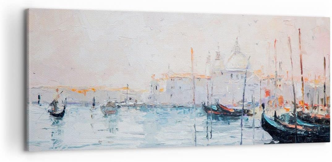 Wandbilder Dekoration Wohnzimmer Venedig Basilika Panorama Bilder auf Leinwand 120x50cm Leinwandbild