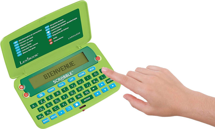 Lexibook -SCR8FR Scrabble ODS8 Electronic Dictionary Larousse FISF Ergonomic Format Large Buttons Ar