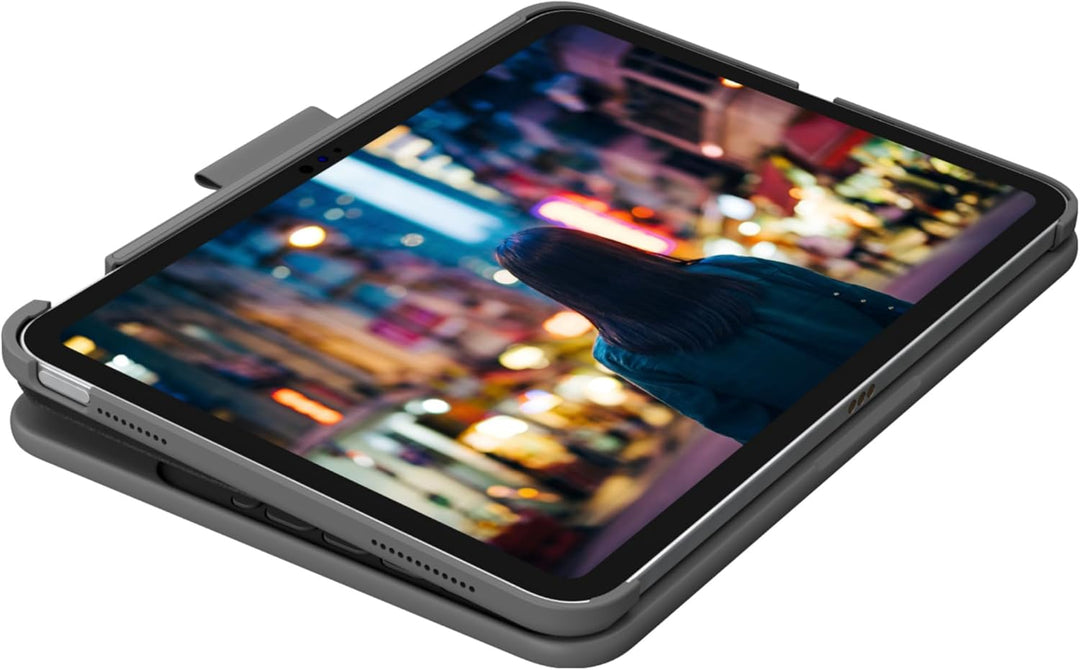 Logitech iPad (10. Generation) Tastatur-Case | Slim Folio mit integrierter kabelloser Tastatur (Graf